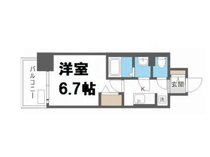 プレサンスOSAKA DOMECITYビーツ(1K/3階)の間取り写真
