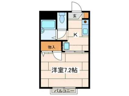 エクセル(1K/2階)の間取り写真