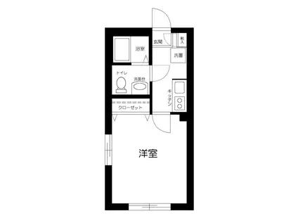 プランドール蔵前(1K/1階)の間取り写真