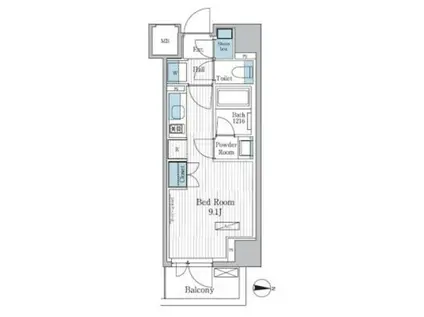 パークアクシス東陽町レジデンス(ワンルーム/3階)の間取り写真