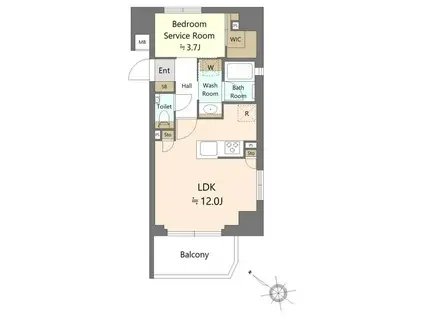 A-STANDARD渋谷桜丘(1LDK/4階)の間取り写真
