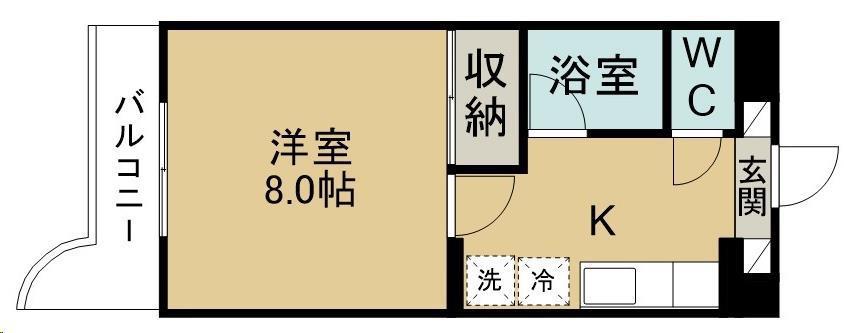 アネックス51(1K/2階)の間取り写真
