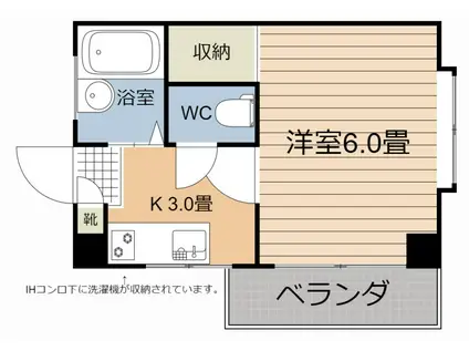 エントピア真砂II(1K/4階)の間取り写真