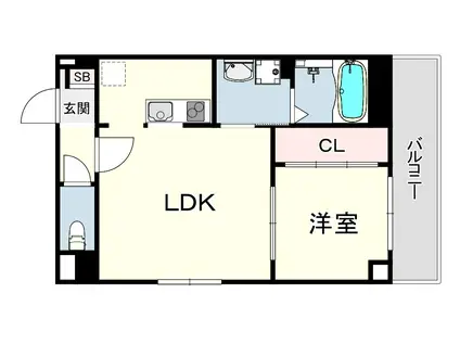 サンシエ神戸元町(1LDK/4階)の間取り写真