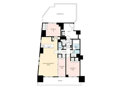 パークハウス文京千石(3LDK/6階)の間取り写真