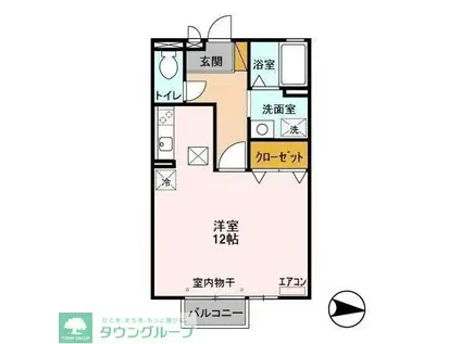 ベルドムールCTD(ワンルーム/1階)の間取り写真