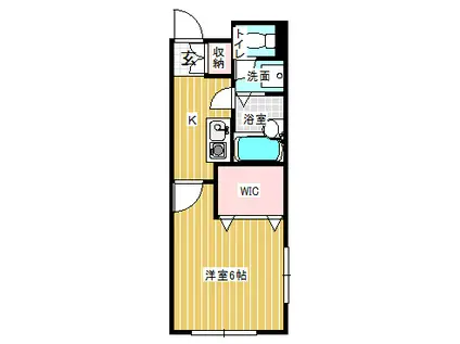 グリッド(1K/1階)の間取り写真