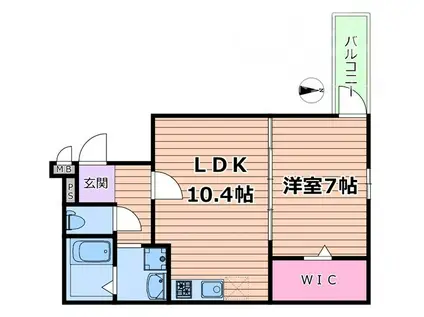 フジパレス今津中五丁A棟(1LDK/1階)の間取り写真