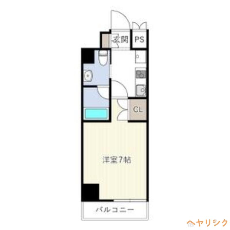 フローライト徳川(1K/7階)の間取り写真
