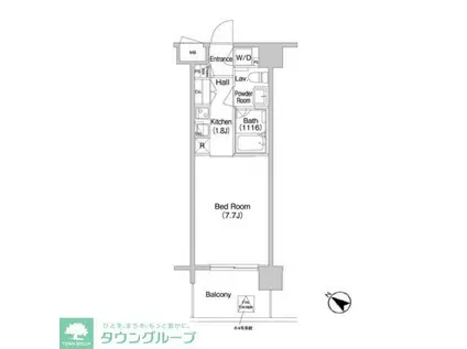 コンフォリア南砂町(1K/6階)の間取り写真