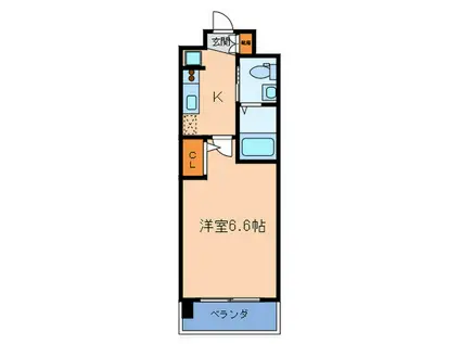 エステムコート梅田・天神橋IIグラシオ(1K/10階)の間取り写真