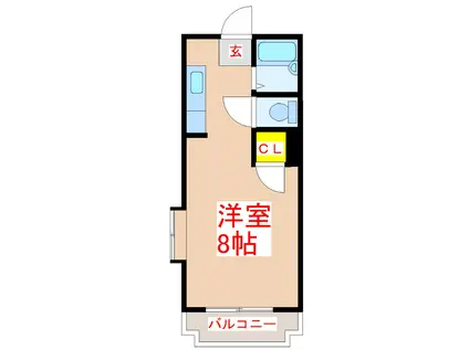 リバーサイド唐湊(ワンルーム/2階)の間取り写真