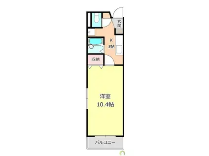 メゾン南昭和(1K/3階)の間取り写真