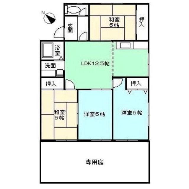 セジュール今川(4LDK/1階)の間取り写真