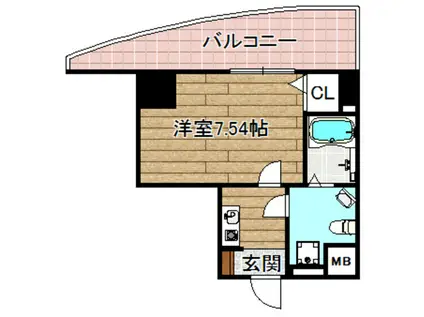 セレニテ高槻(1K/5階)の間取り写真