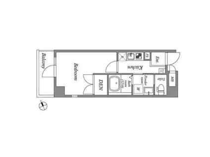ES GRANDE門前仲町(1K/5階)の間取り写真