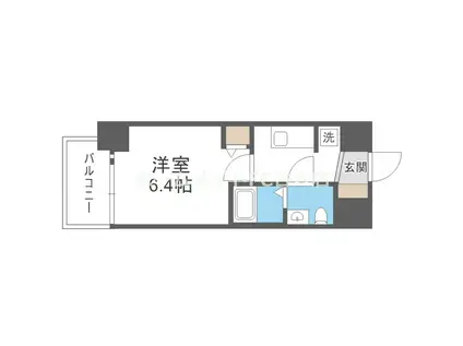 エグゼ大阪DOME CITYシエル(1K/8階)の間取り写真