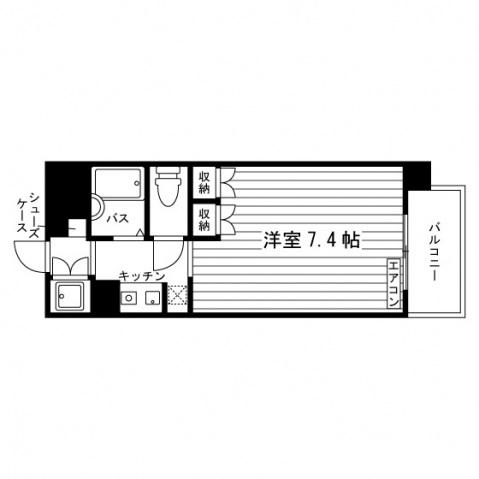 アネックス門戸(1K/4階)の間取り写真