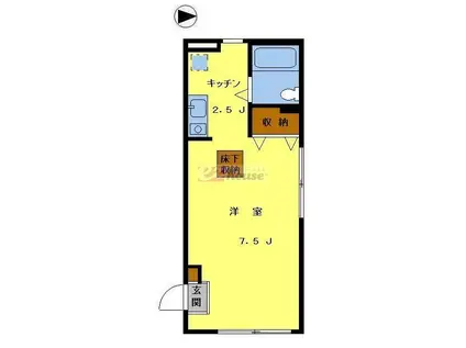 ブルックス(1K/1階)の間取り写真