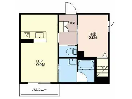 ドリームホームII(1LDK/2階)の間取り写真