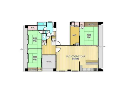 田中ビル(3SLDK/4階)の間取り写真