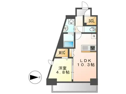REVELER OSU(1LDK/8階)の間取り写真