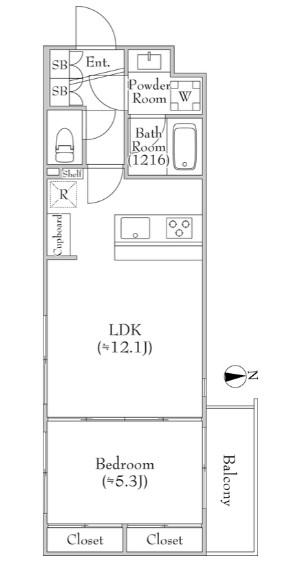 MEJIRORESIDENCE(1LDK/4階)の間取り写真