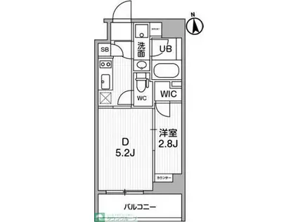 ALTERNA東池袋(2K/7階)の間取り写真