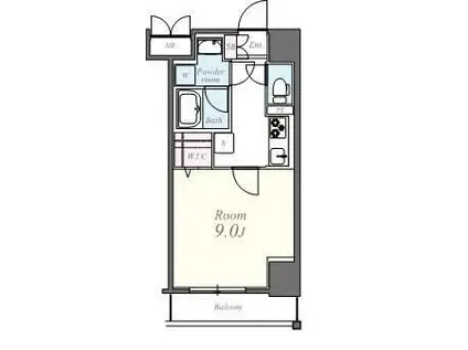 コンパル汐留(1K/5階)の間取り写真