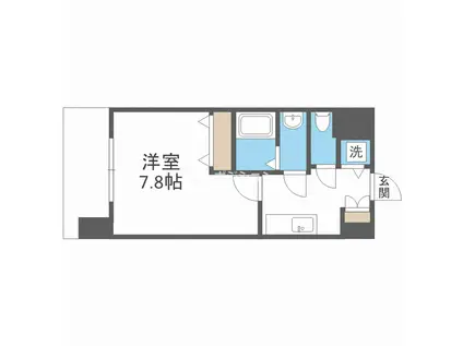 VIVI EBISU(1K/11階)の間取り写真