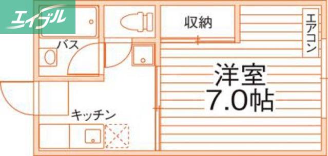 菅コーポ(1K/2階)の間取り写真