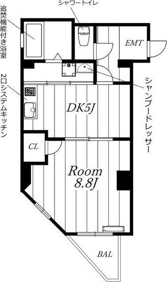 ナナラ・ミズホ(1LDK/9階)の間取り写真