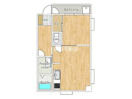 藤崎参道ビル(ワンルーム/3階)の間取り写真