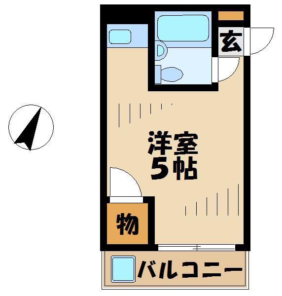 DGマンション(ワンルーム/1階)の間取り写真