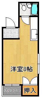 ルアーナ門司(ワンルーム/4階)の間取り写真