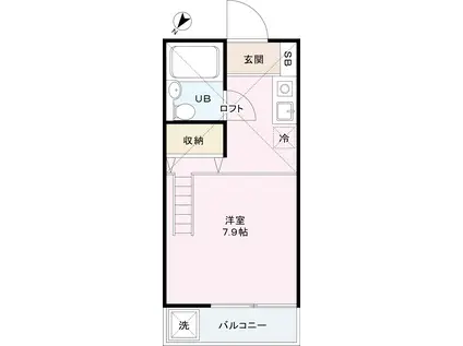 レジェンド参宮橋(ワンルーム/2階)の間取り写真
