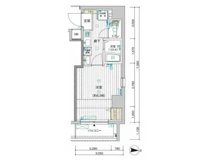 レガスタ両国(1K/5階)の間取り写真