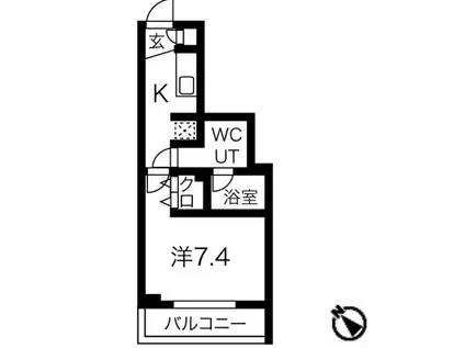 スパシエ スタイル 練馬春日町(1K/3階)の間取り写真