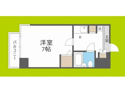 オーキッド・ヴィラ今里(1K/4階)の間取り写真