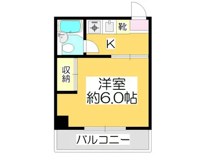 サンシャインプラザ(1K/4階)の間取り写真