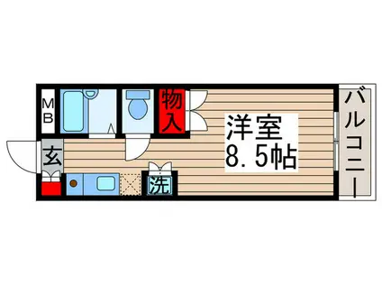 ニューオーヌキビル(ワンルーム/3階)の間取り写真