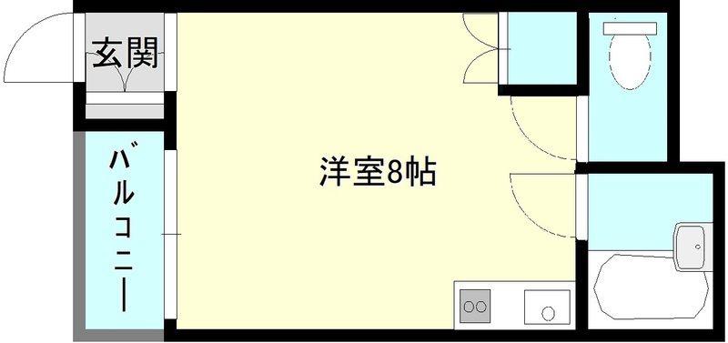 キューブ武庫川I(ワンルーム/3階)の間取り写真