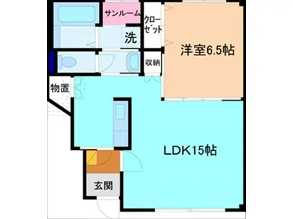 アソーク(1LDK/1階)の間取り写真