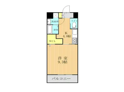 エフィシア保田窪(1K/2階)の間取り写真