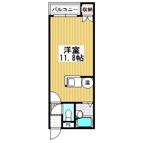 グランジュール壱番館(ワンルーム/3階)の間取り写真