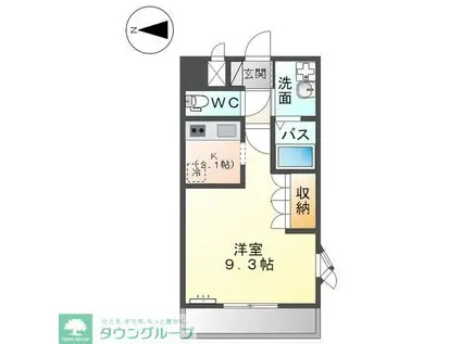 グレイスベル(1K/2階)の間取り写真