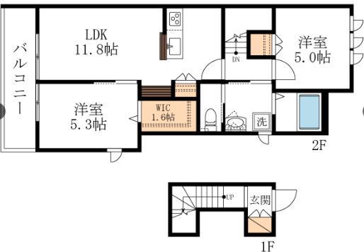 へーベルメゾン TOMO 50(2LDK/2階)の間取り写真