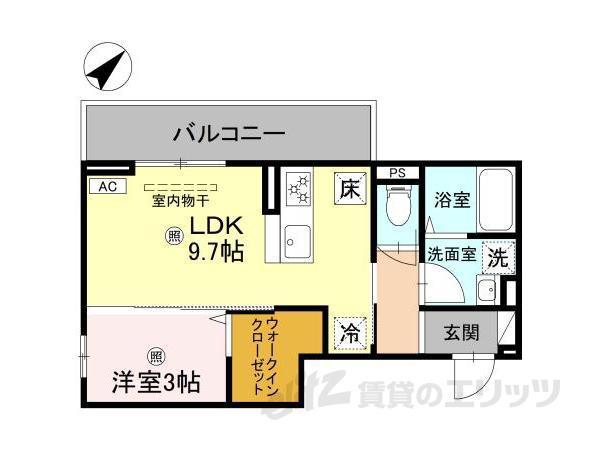 THE EARTH.01(1LDK/3階)の間取り写真