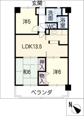 センチュリーハイランド(3LDK/4階)の間取り写真