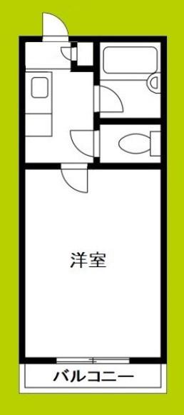 カーサ東住吉5(1K/2階)の間取り写真